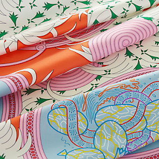 未使用 エルメス HERMES スカーフ カレ 刺繍が織りなす伝説 90 オランAYの全商品